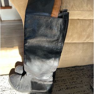 Black knee high boots